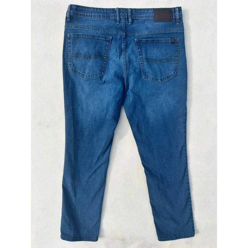 Buffalo David Bitton Mens Blue Straight Leg‎ Jeans Medium Wash Denim Pants 36x30